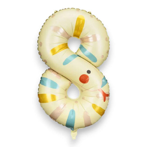 Picture of FOIL BALLOON NUMBER 8 SNAKE 34 INCH